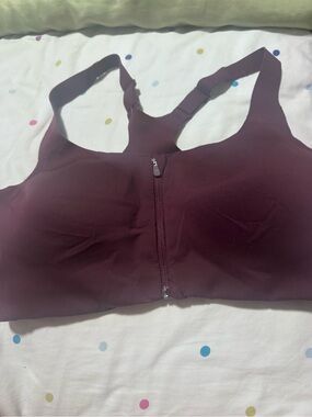 lululemon athletica Front-Zip Sports Bra in Deep Plum
